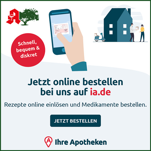 Einfach und schnell per iA.de-App in Ihrer Oliven Apotheke bestellen.