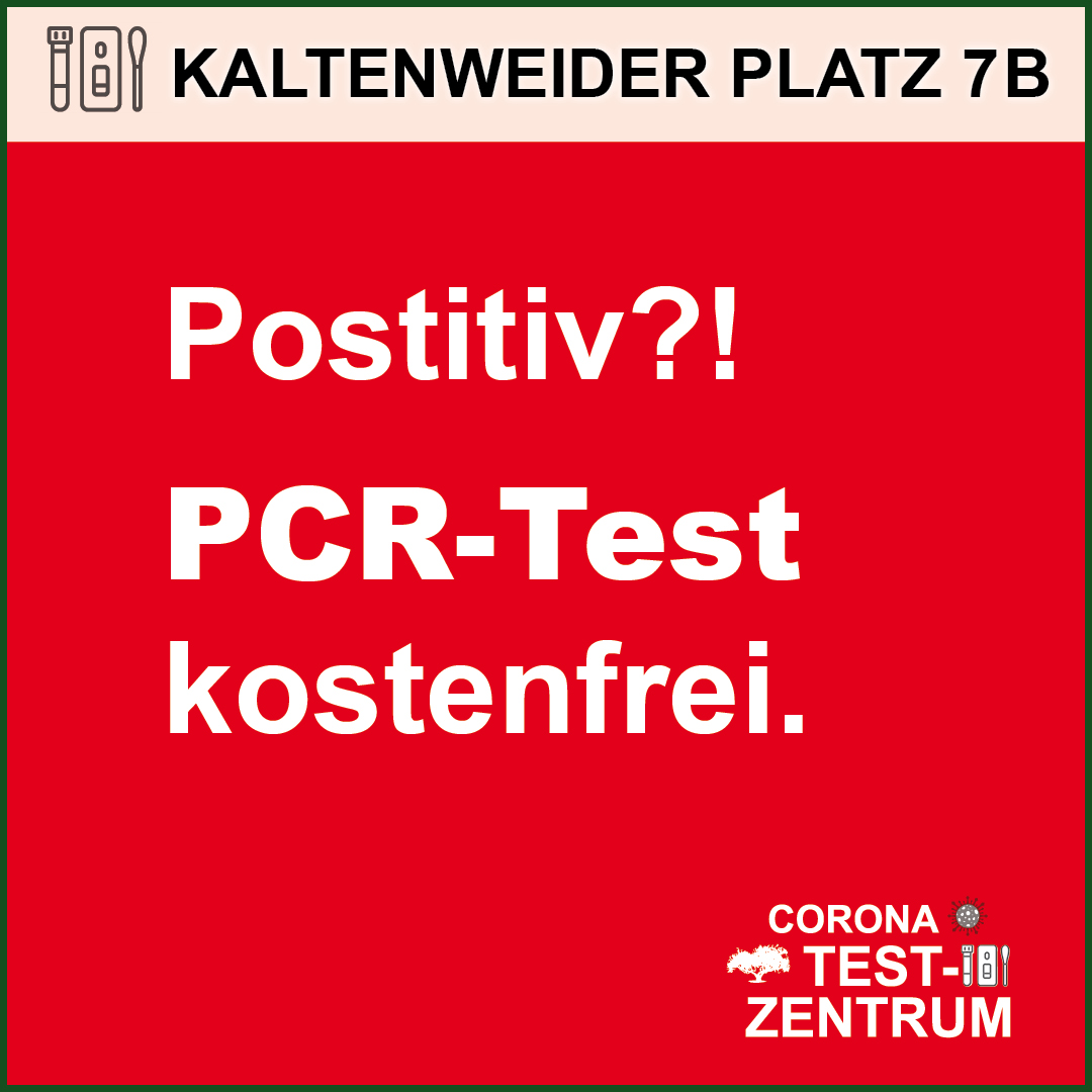PCR-Test kostenfrei bei positivem Schnelltest