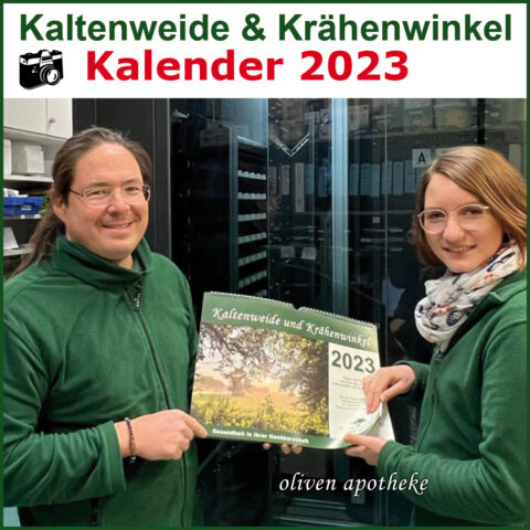 Kaltenweide & Krähenwinkel-Oliven Apotheken-Kalender 2023